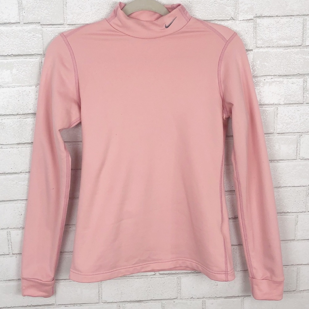 Nike Dry fit Mock Neck Long Sleeve. Size M (8-10)